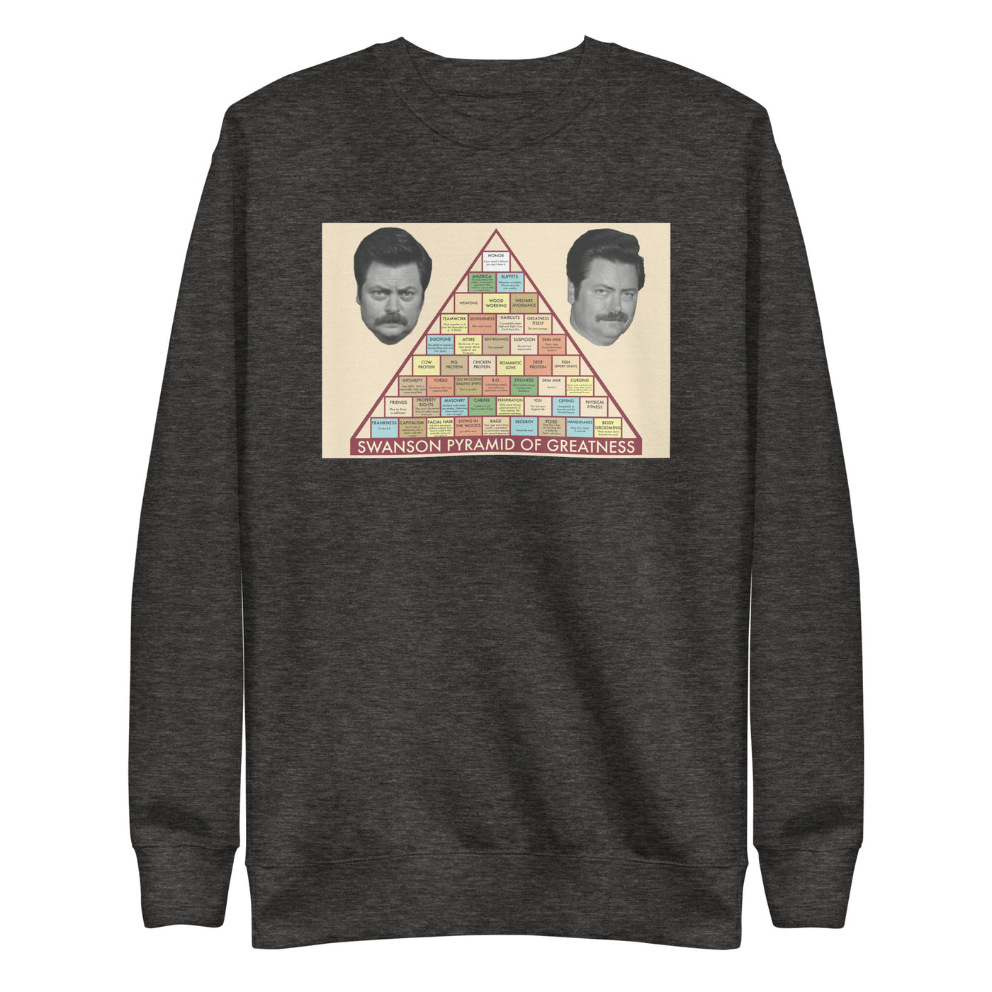 Swanson Pyramid Of Greatness - Unisex Premium Sweatshirt