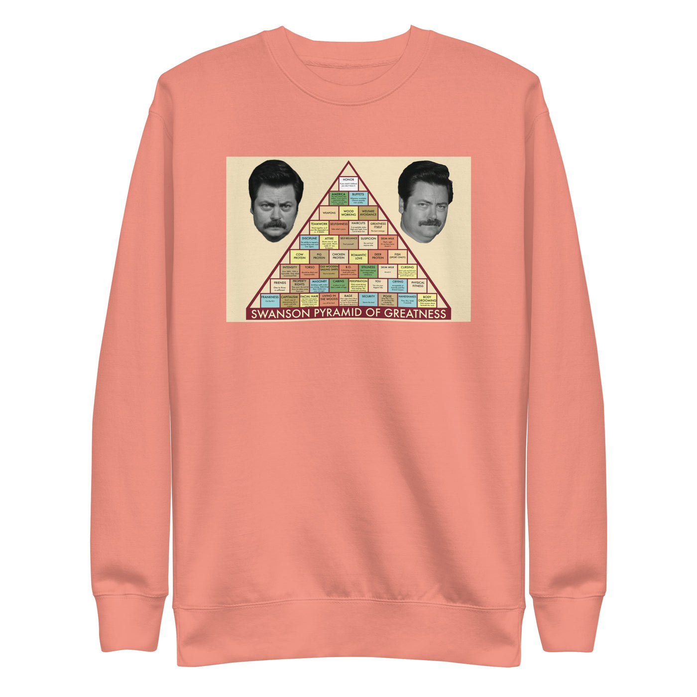 Swanson Pyramid Of Greatness - Unisex Premium Sweatshirt