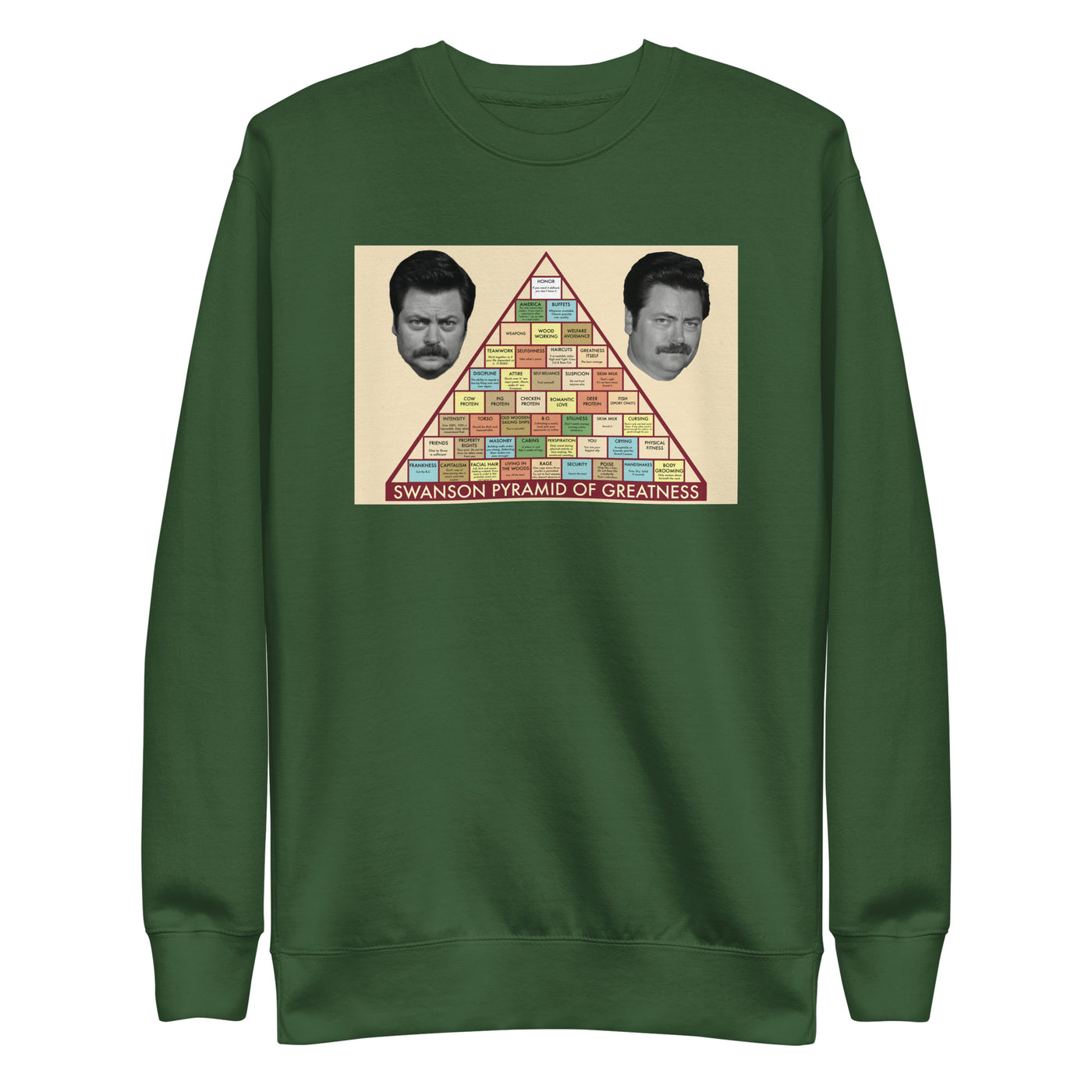 Swanson Pyramid Of Greatness - Unisex Premium Sweatshirt