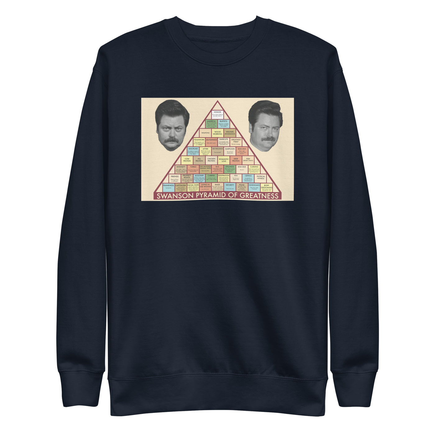 Swanson Pyramid Of Greatness - Unisex Premium Sweatshirt