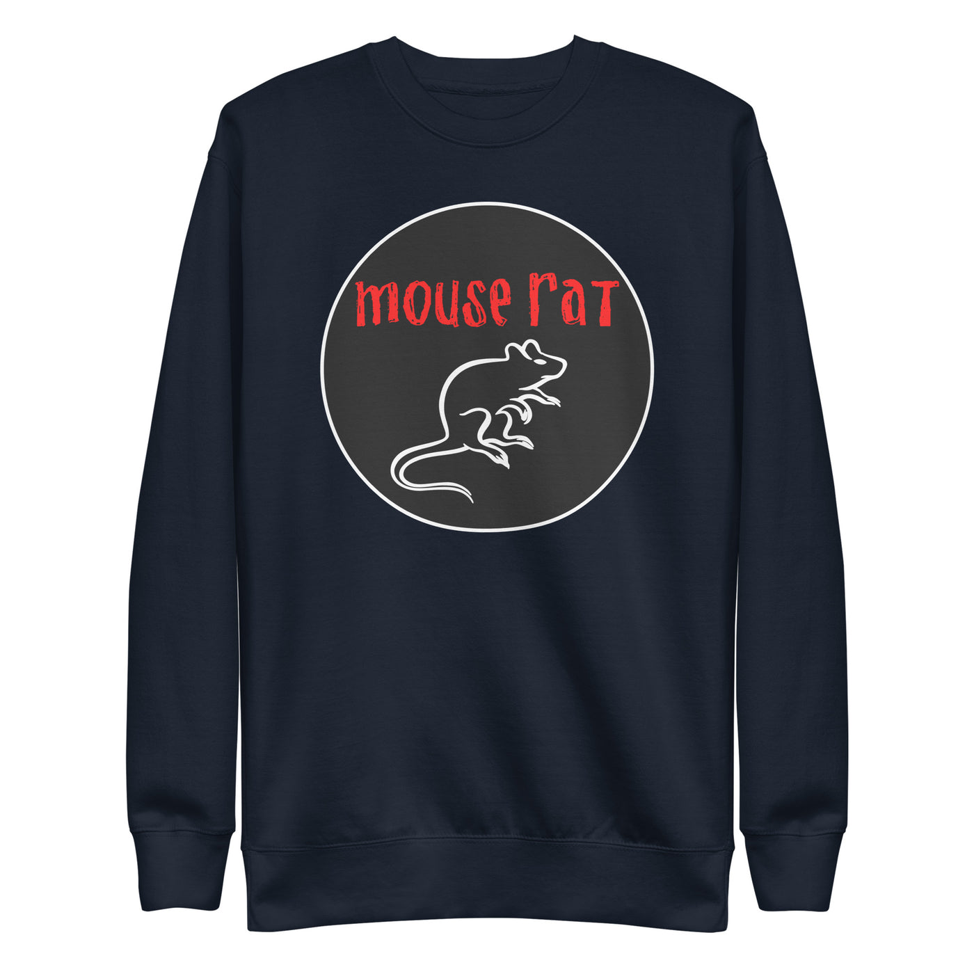 Mouse Rat | Classic Circle | Front Only - Unisex Sweatshirt