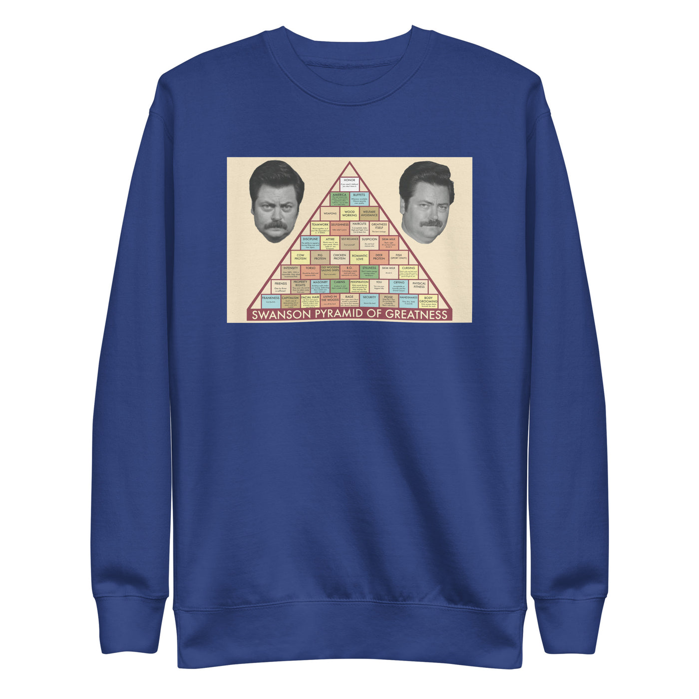 Swanson Pyramid Of Greatness - Unisex Premium Sweatshirt