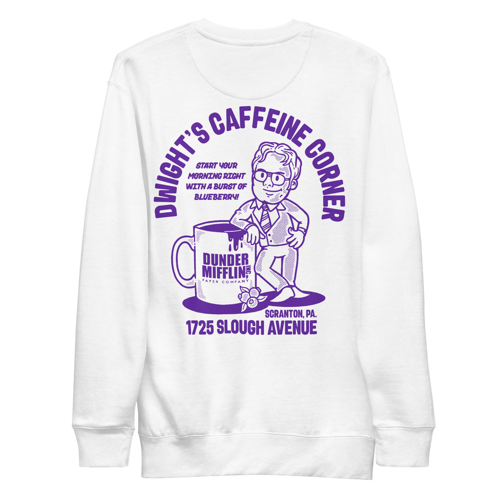 Dwight's Caffeine Corner Unisex Premium Sweatshirt