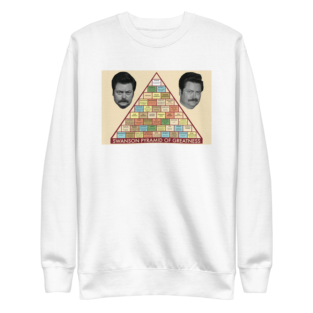Swanson Pyramid Of Greatness - Unisex Premium Sweatshirt