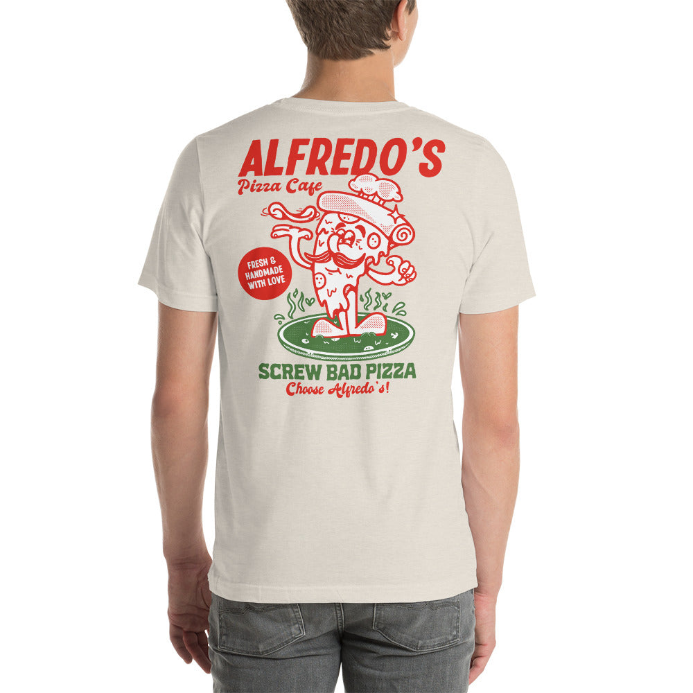 Alfredo's Pizza Cafe Front/Back Unisex T-shirt