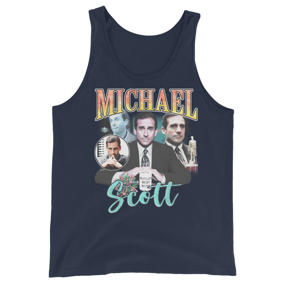 Vintage Michael Scott Men's Tank Top-Moneyline