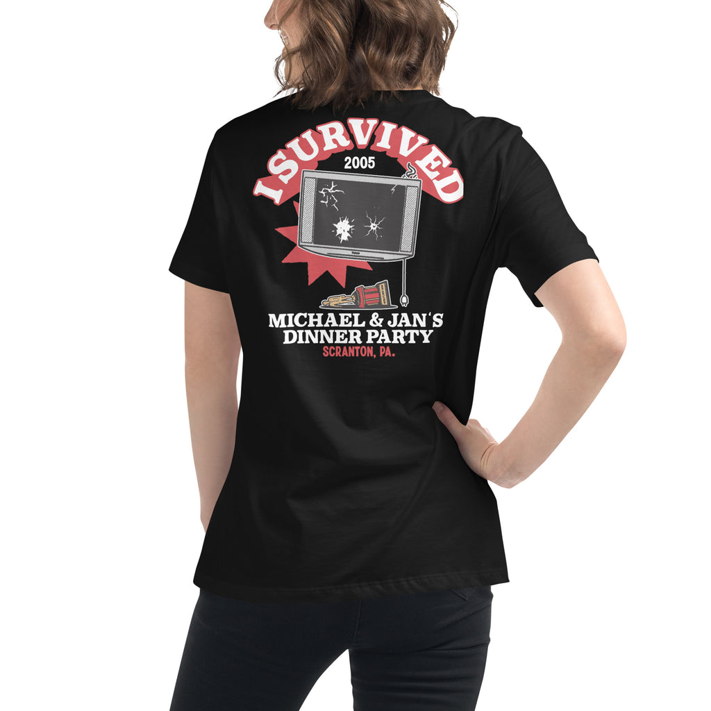 I Survived Michael And Jan's Dinner Party Women's Relaxed T-Shirt