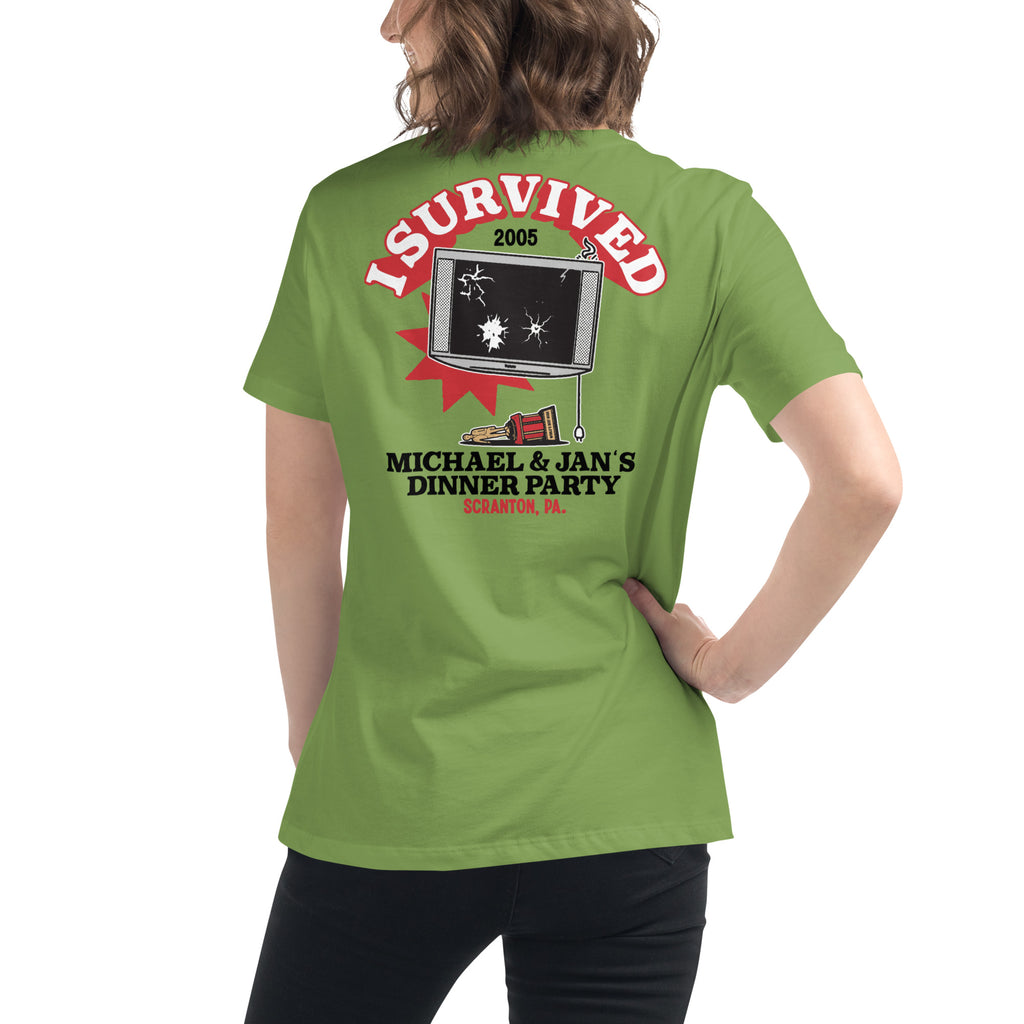 I Survived Michael And Jan's Dinner Party Women's Relaxed T-Shirt