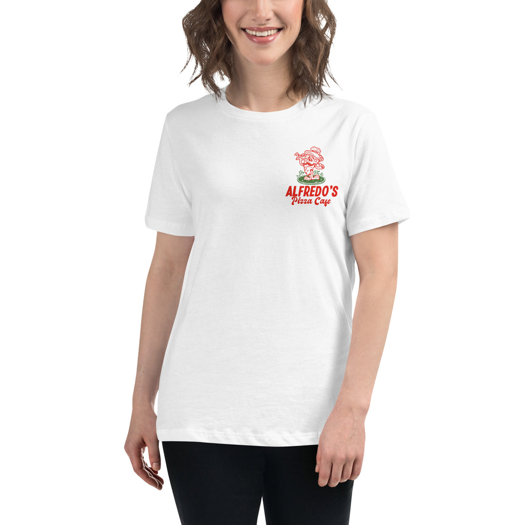 Alfredo's Pizza Cafe Front/Back Women's Relaxed T-Shirt